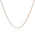 Bold Alphabet Letter Initial Charm Necklace in Rose Gold Tone